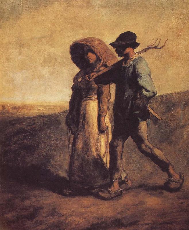 Jean Francois Millet Go to field Germany oil painting art